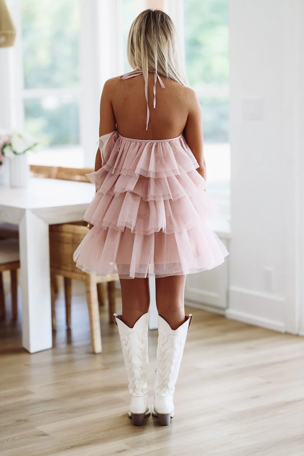 Tulle-ista  Cocktail Dress - Blush - Image 3